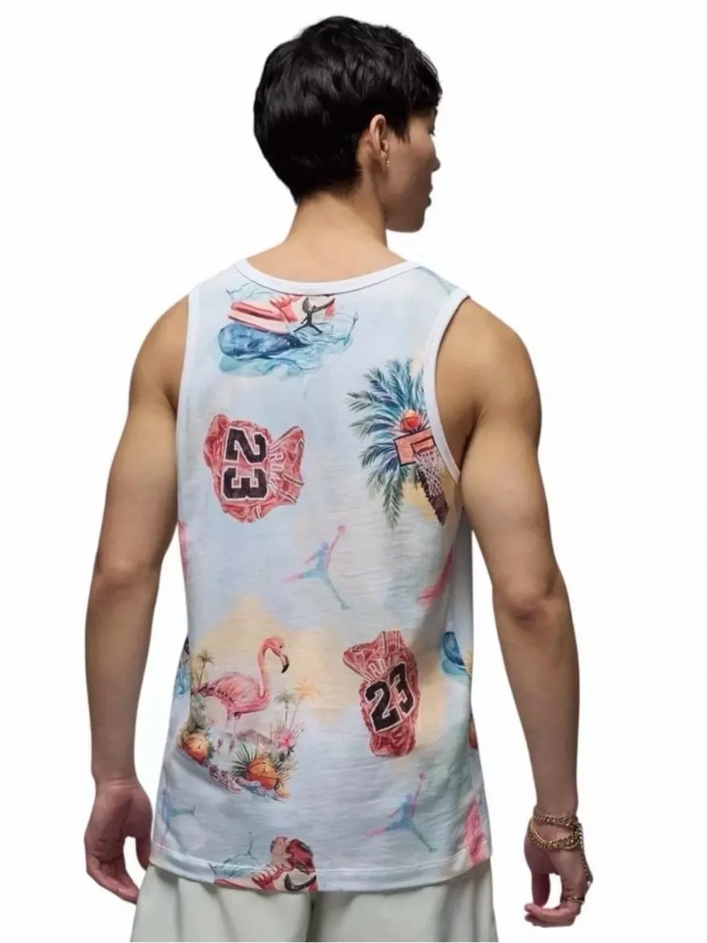 Jordan Men's Flight Essentials Flamingo Graphic Tank Top HJ2403 100 Size M NWT